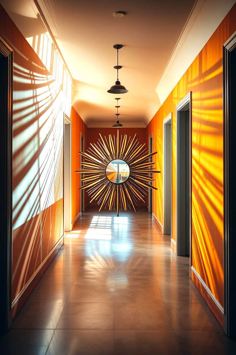 Sunburst Statement Mirror - 24 hallway mirror ideas