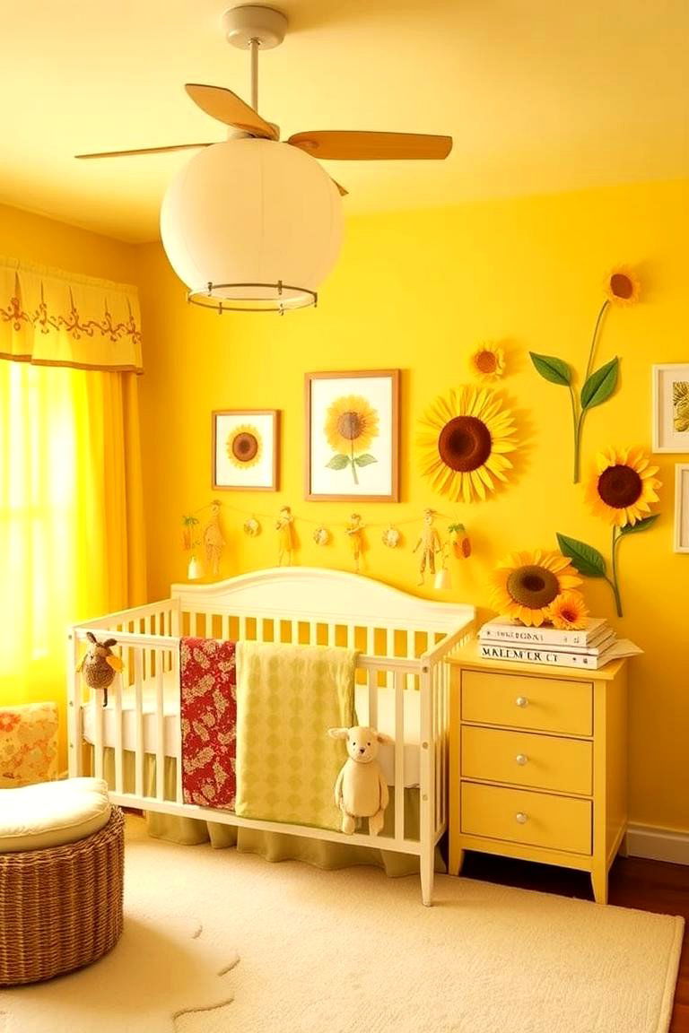 Sunflower Nursery - 24 Baby Girl Nursery Ideas