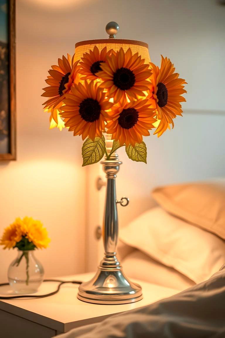 Sunflower Table Lamp Brilliance - 24 Sunflower Bedroom Ideas