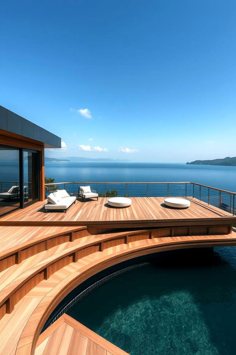 Sunken Floating Deck - 24 Floating Deck Ideas