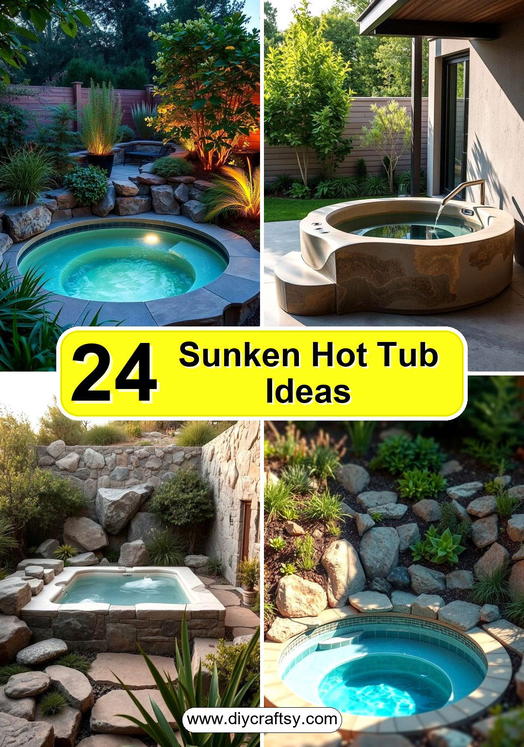 Sunken Hot Tub Ideas