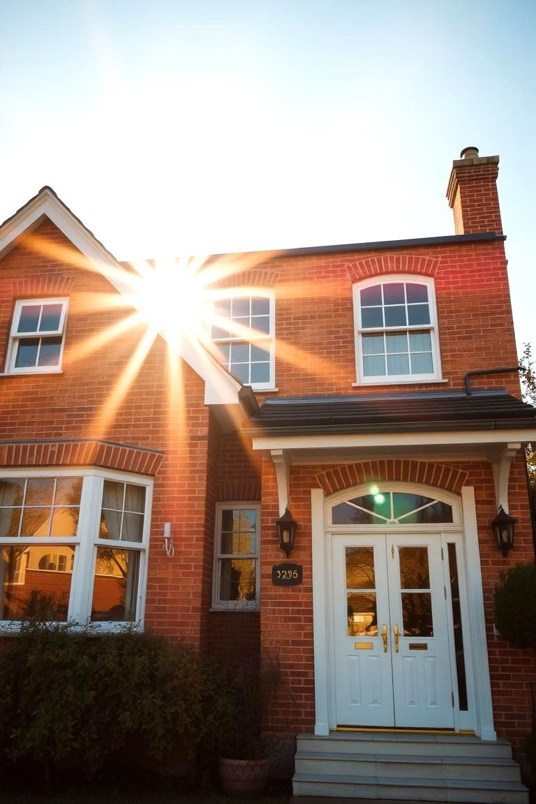 Sunlit Blonde Brick and Golden Hues - 24 Blonde Brick House Color Schemes
