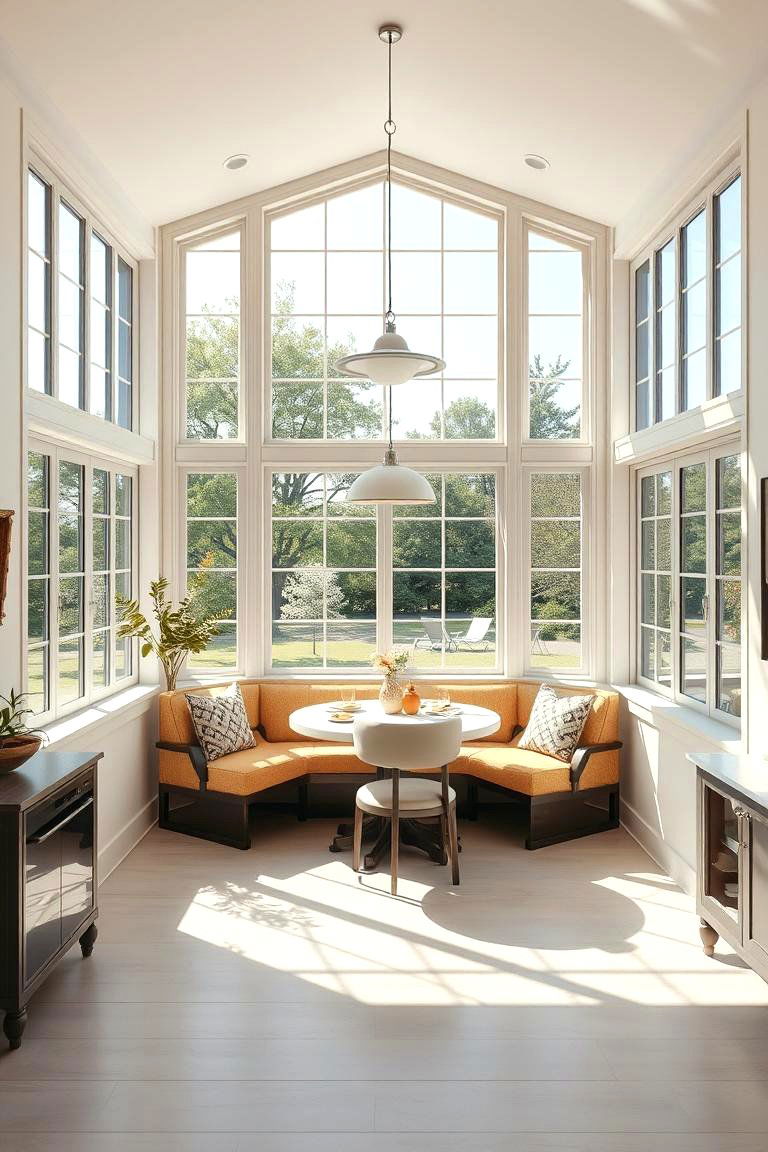 Sunlit Breakfast Nook Diner - 24 Kitchen Diner Ideas