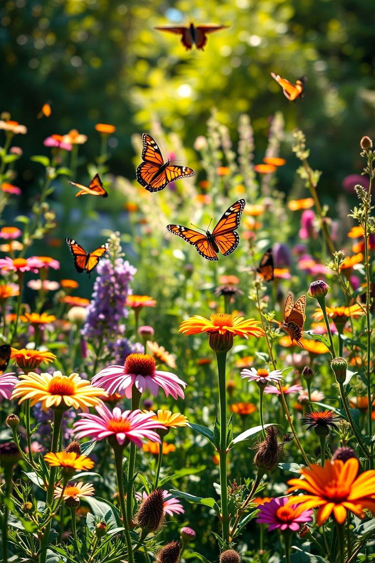Sunlit Butterfly Sanctuary - 24 Boho Garden Ideas