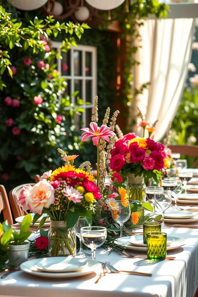 Sunlit Garden Party - 24 Wedding Centerpiece Ideas