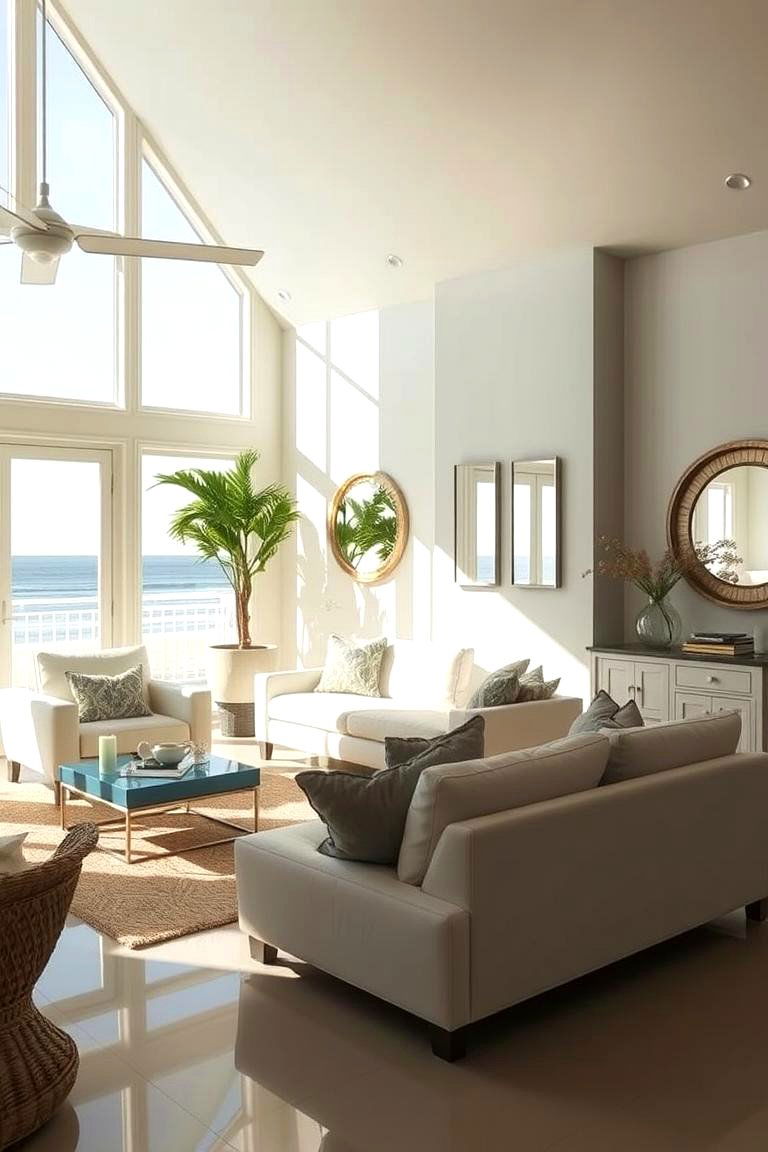 Sunlit Interiors with Coastal Vibes - 24 Coastal Living Room Ideas