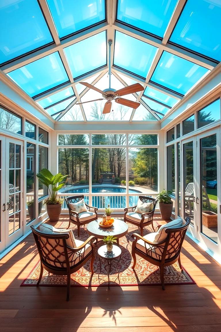 Sunlit Open Air Lounge - 24 Three Season Porch Ideas