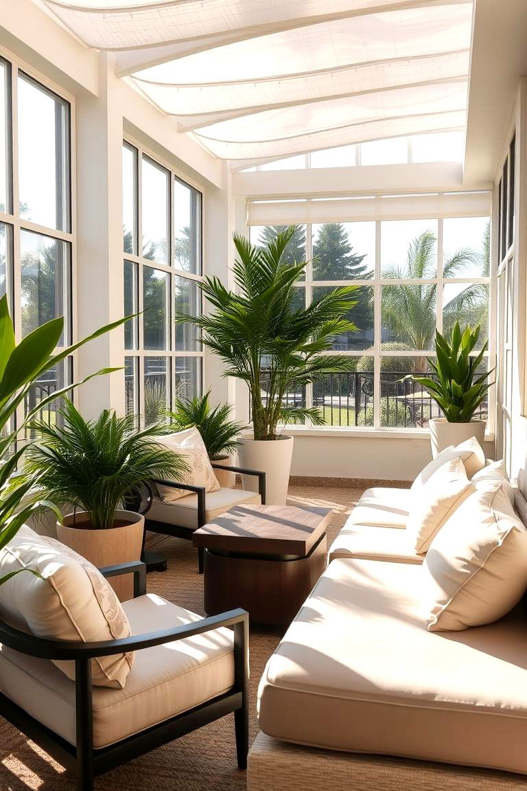 Sunlit Patio with Comfortable Seating - 24 Outdoor Living Room Ideas