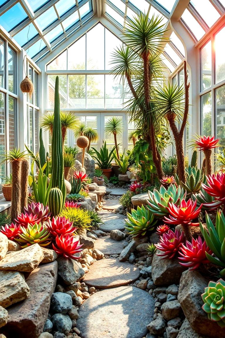 Sunlit Succulent Conservatory - 24 Indoor Greenhouse Ideas