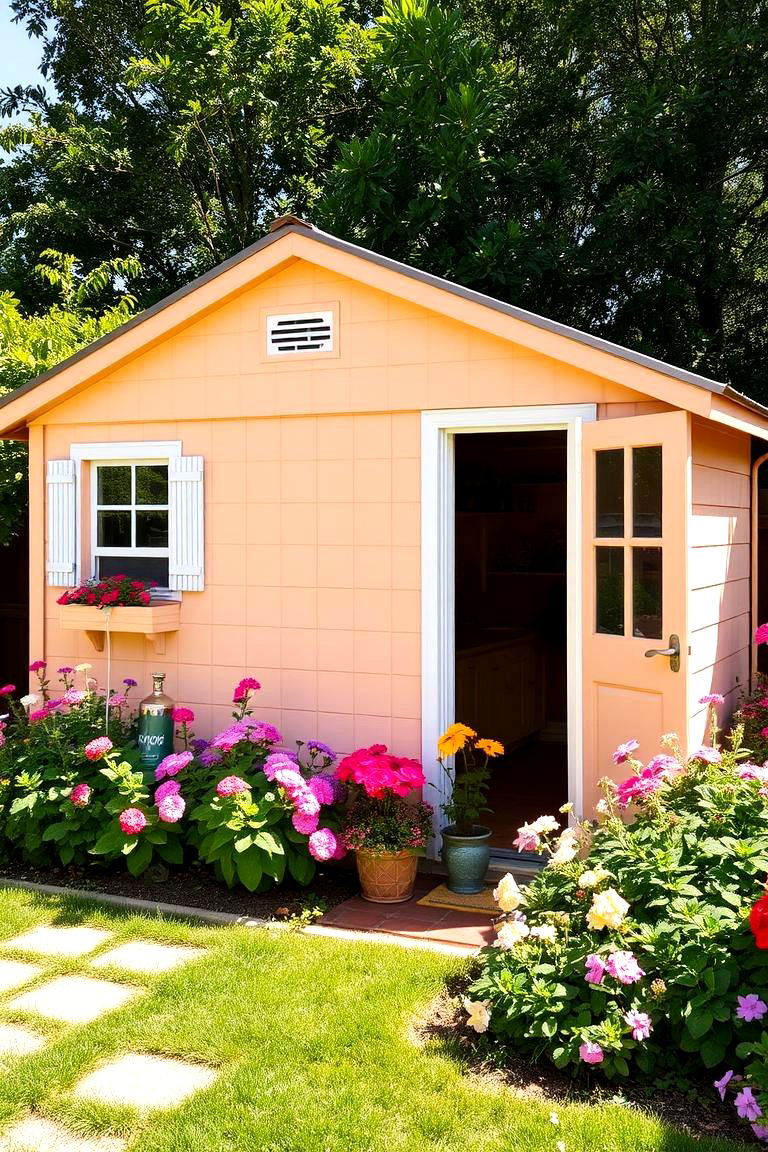 Sunny Peach - 24 Shed Color Ideas