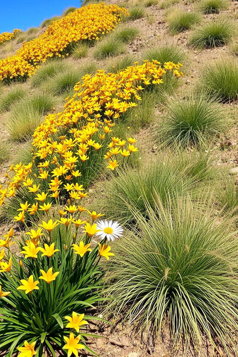 Sunny Slope Solution - 24 Perennial Flower Bed Ideas