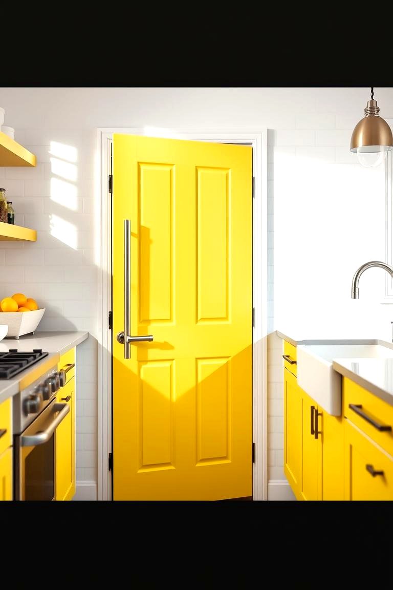 Sunny Yellow - 24 Interior Door Color Ideas
