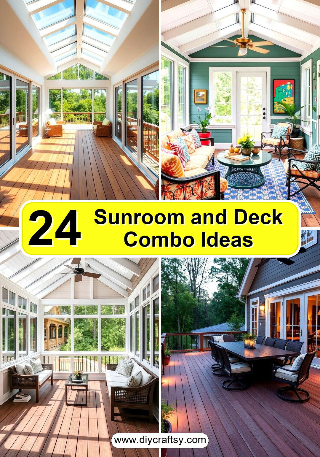 Sunroom and Deck Combo Ideas