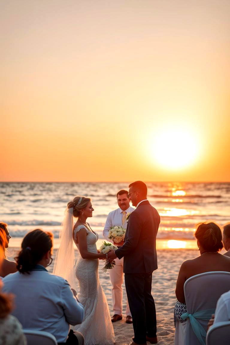 Sunset Ceremony - 24 Beach Wedding Ideas