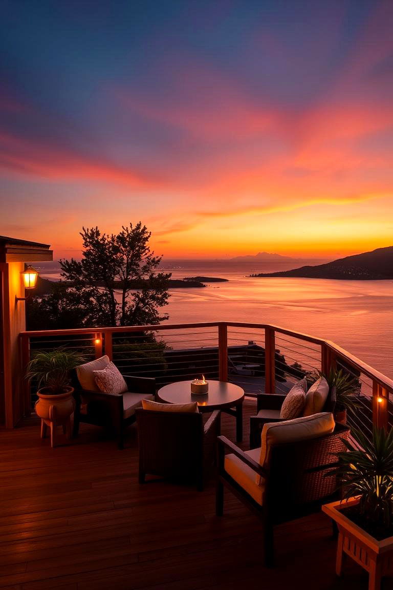 Sunset Oasis Deck - 24 Floating Deck Ideas