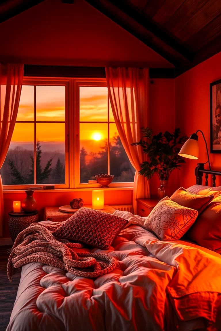 Sunset Orange Ambiance - 24 Colorful Bedroom Ideas