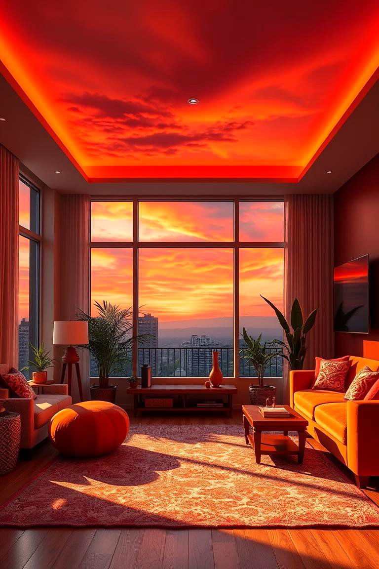Sunset Orange Glow - 24 Boys Room Paint Ideas