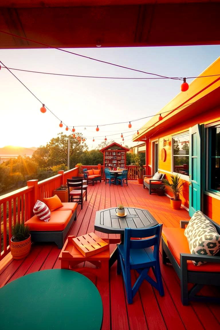 Sunset Orange Vibrancy Deck - 24 Deck Color Ideas