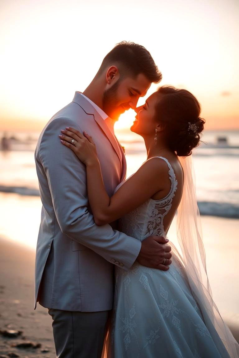 Sunset Photoshoot - 24 Beach Wedding Ideas