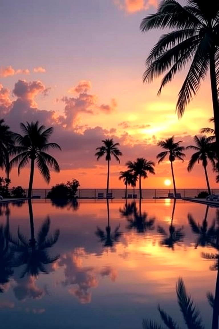 Sunset Reflections Pool Mural - 24 Pool Murals