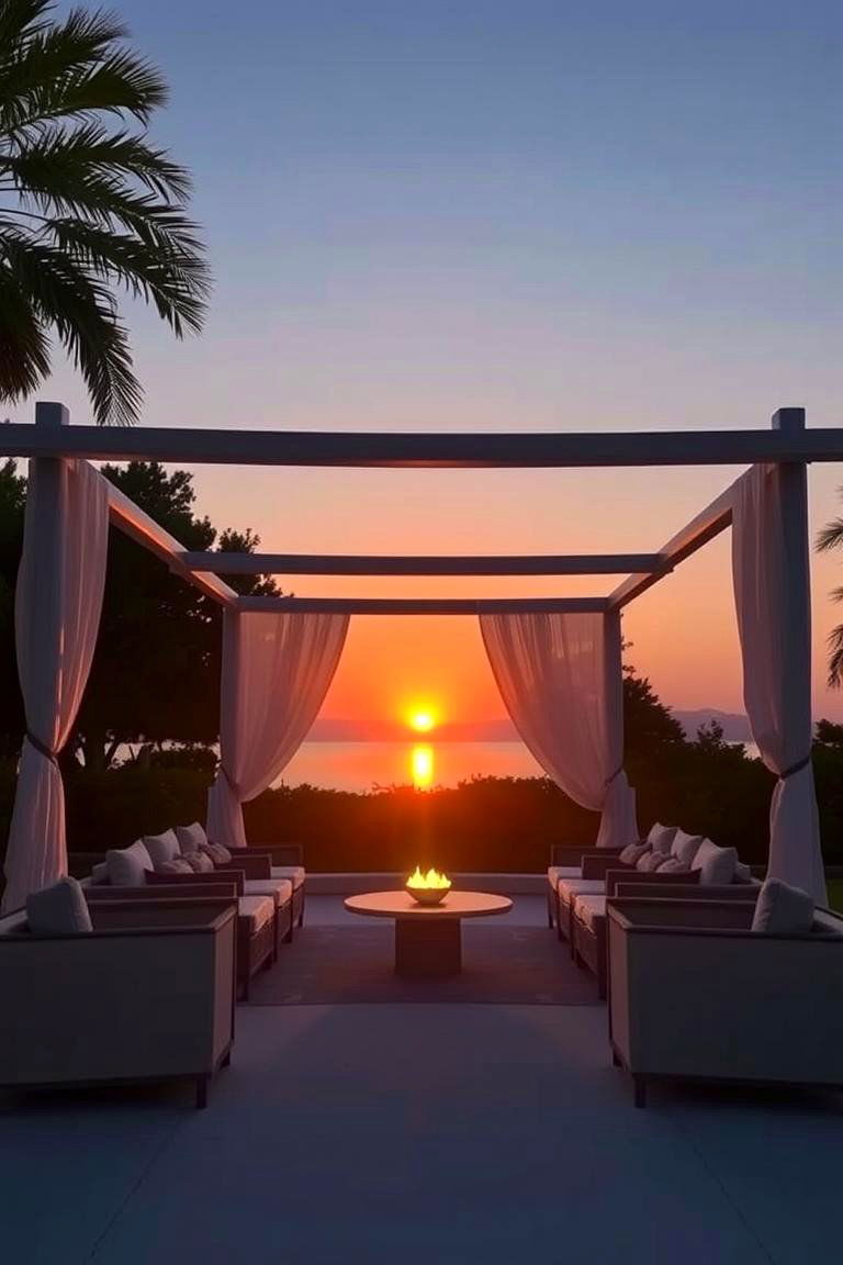 Sunset Serenity Pavilion - 24 Outdoor Pavilion Ideas