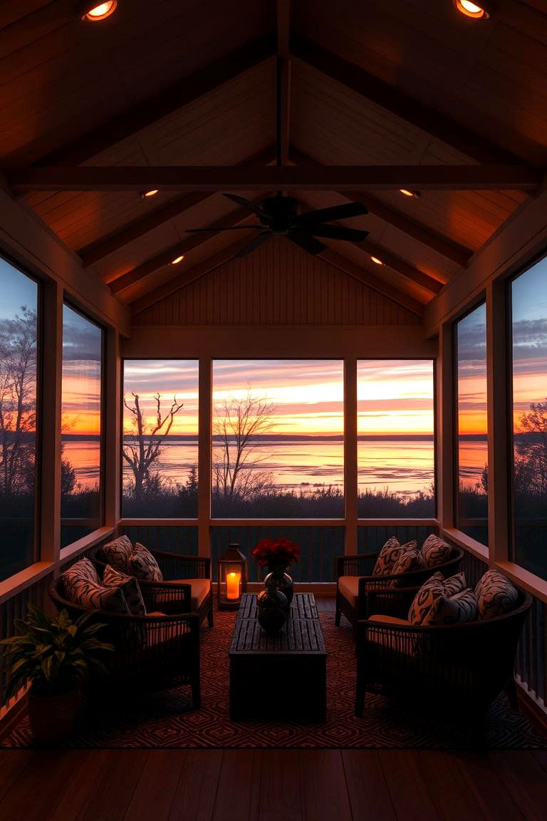 Sunset Serenity Space - 24 Screened-in Porch Ideas