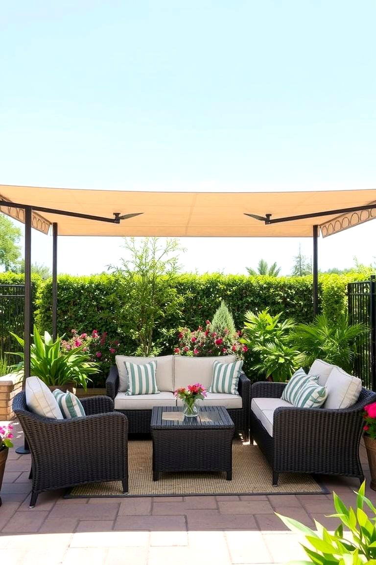 Sunshade Canopy Seating - 24 Garden Furniture Ideas