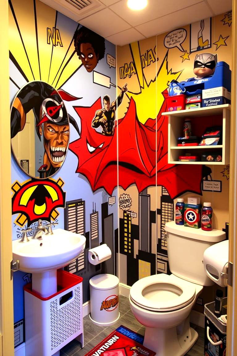 Superhero Hideout Bathroom - 24 Boy Bathroom Ideas