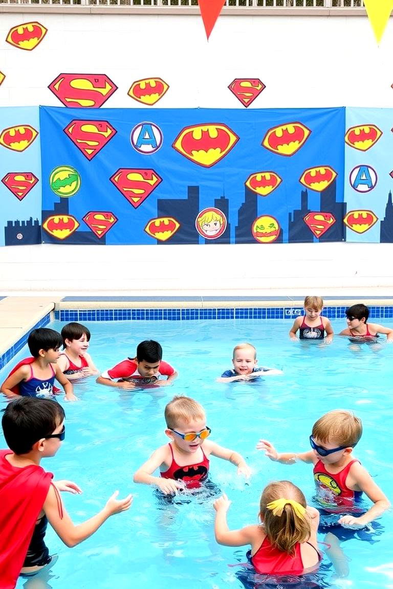 Superhero Splash Pool Party - 24 Pool Party Ideas