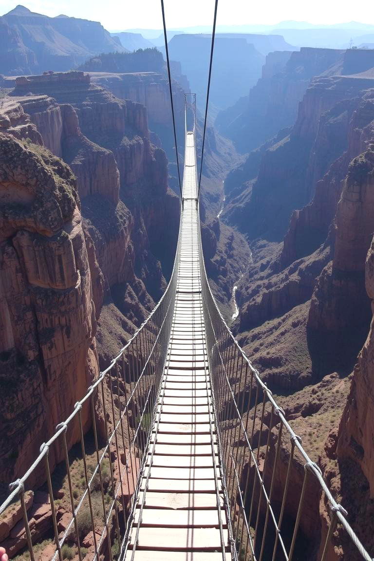 Suspension Walkway Over a Canyon - 24 Elevated Walkway Ideas