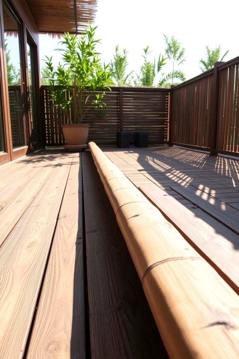 Sustainable Bamboo Covered Deck - 24 Covered Deck Ideas