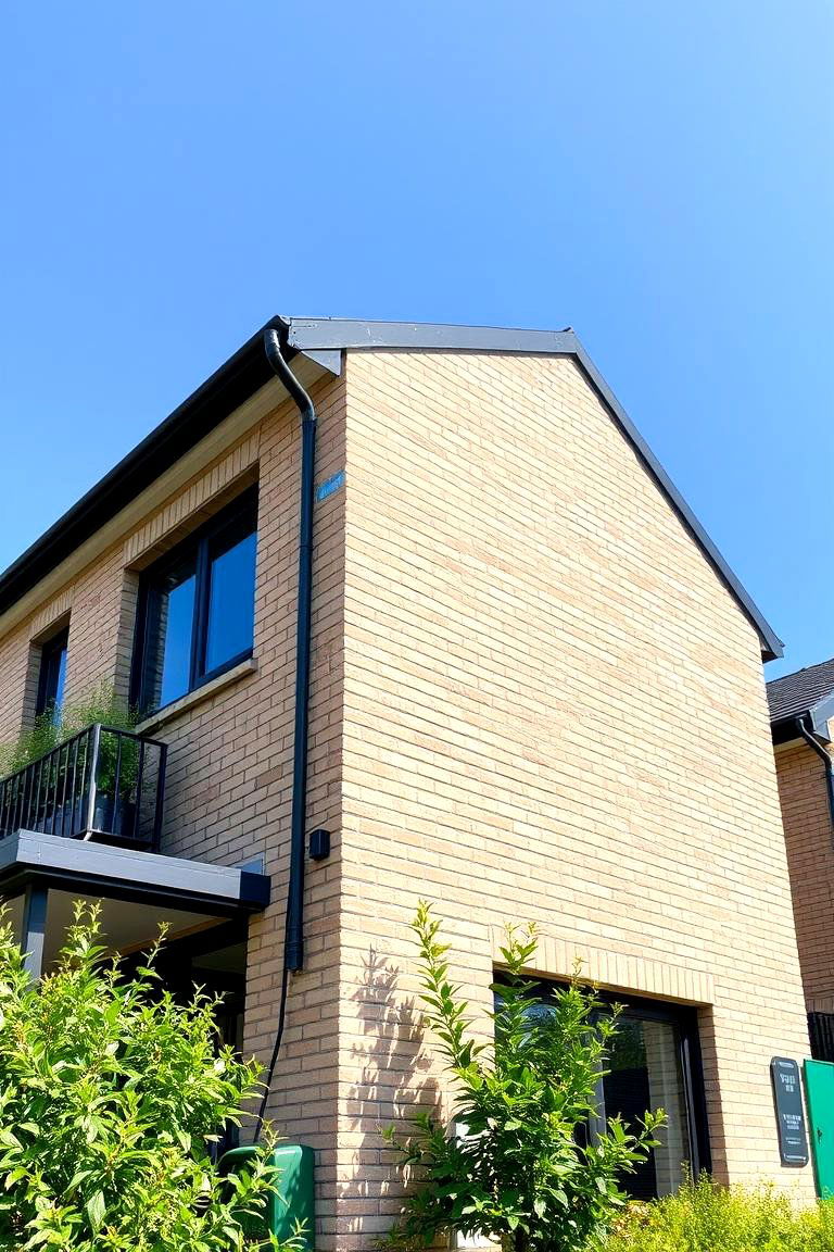 Sustainable Beige Brick with Eco Friendly Details - 24 Beige Brick Exterior Home Ideas