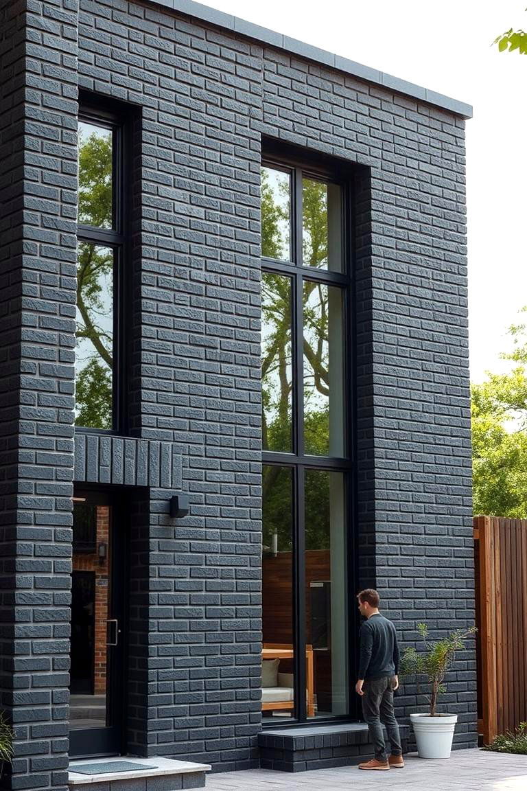 Sustainable Black Brick with Eco Friendly Features - 24 Black Brick House Exteriors