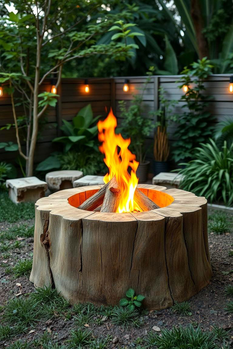 Sustainable Eco Design - 24 Tree Stump Fire Pit Ideas