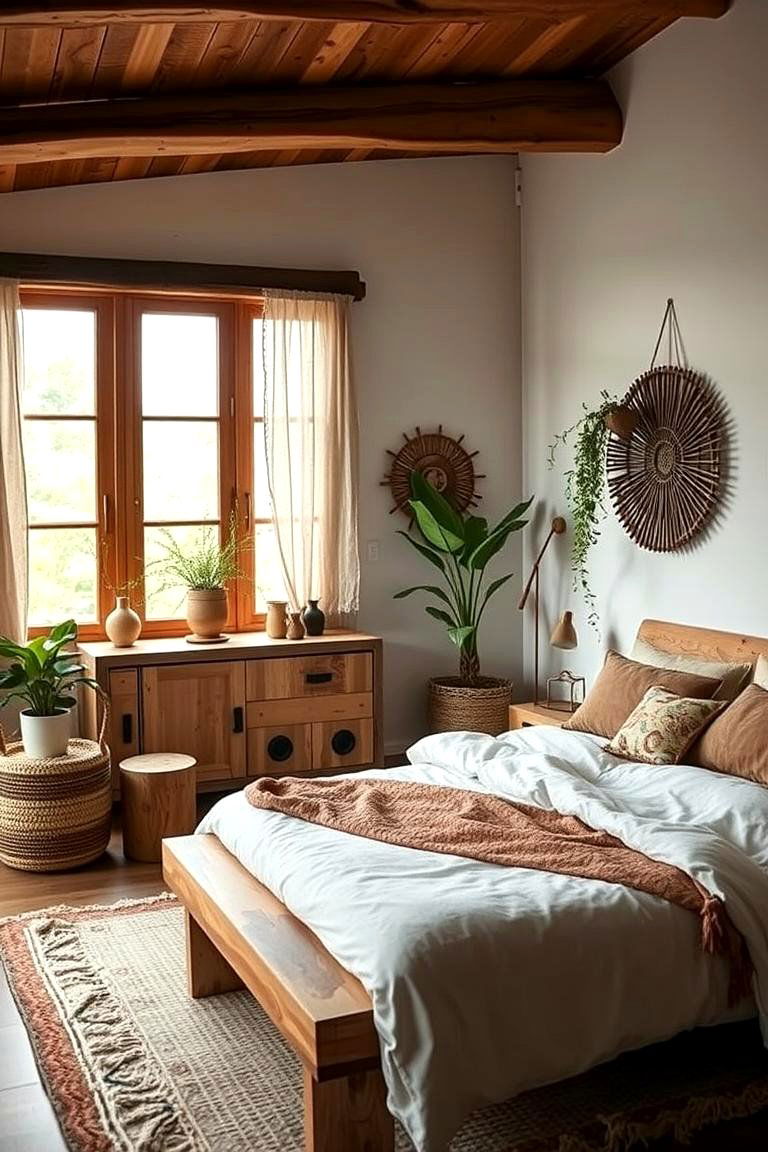 Sustainable Furniture Finds - 24 Green Boho Bedroom Ideas