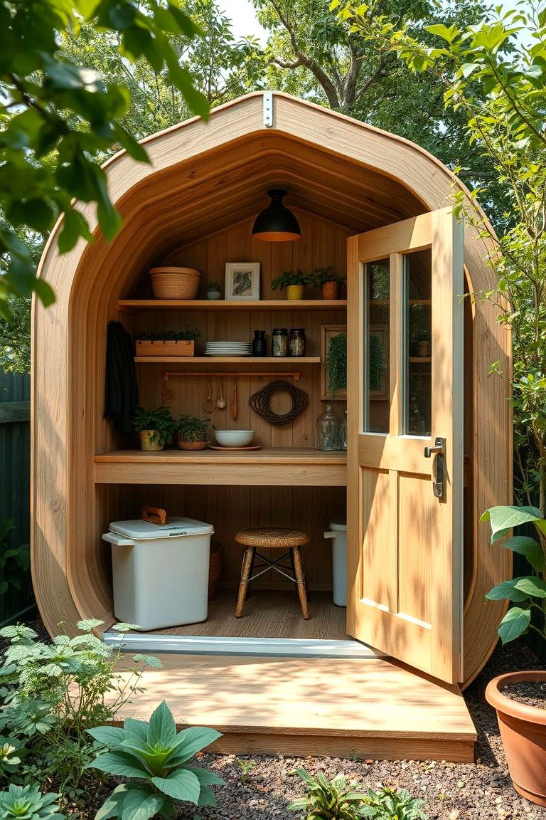 Sustainable Garden Pod Combo - 24 Greenhouse and Shed Combo Ideas