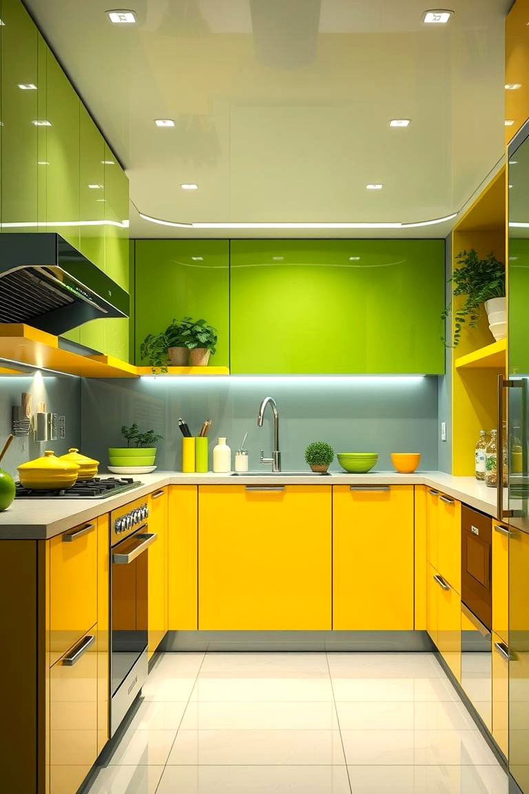 Sustainable Green and Yellow Smart Kitchens - 24 Green and Yellow Kitchen Ideas