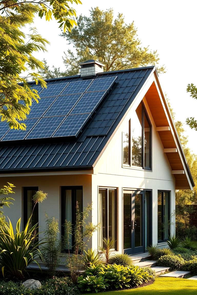 Sustainable Living Oasis - 24 houses with black roofs