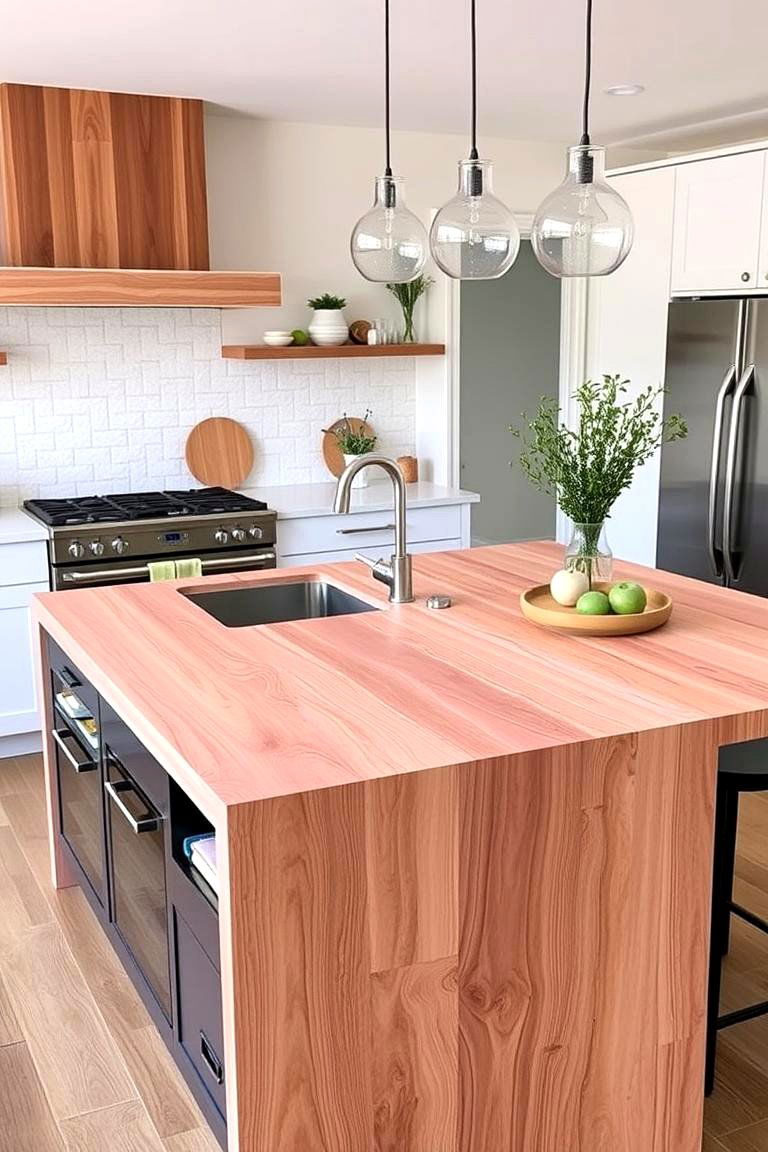 Sustainable Lyptus Countertop - 24 Wood Countertop Ideas