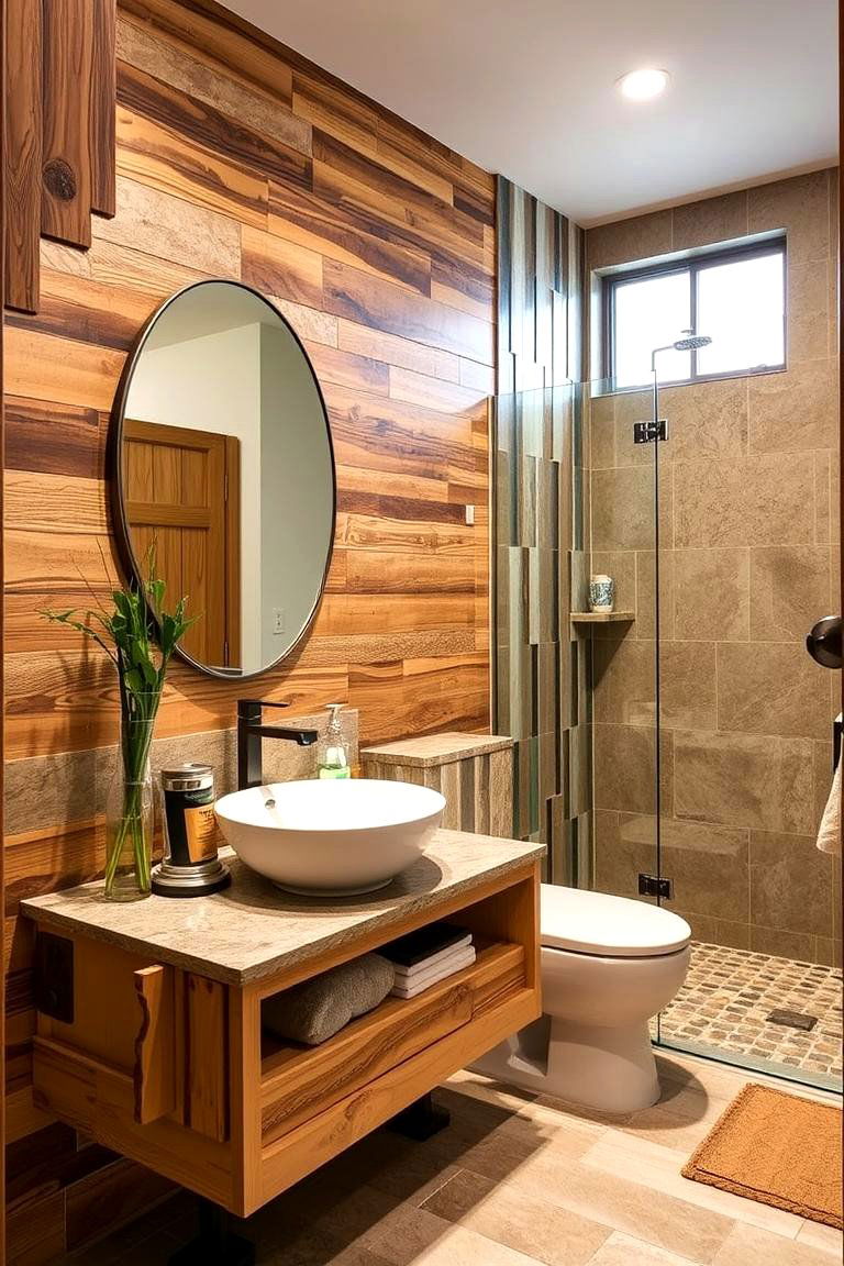 Sustainable Materials Integration - 24 Natural Bathroom Ideas