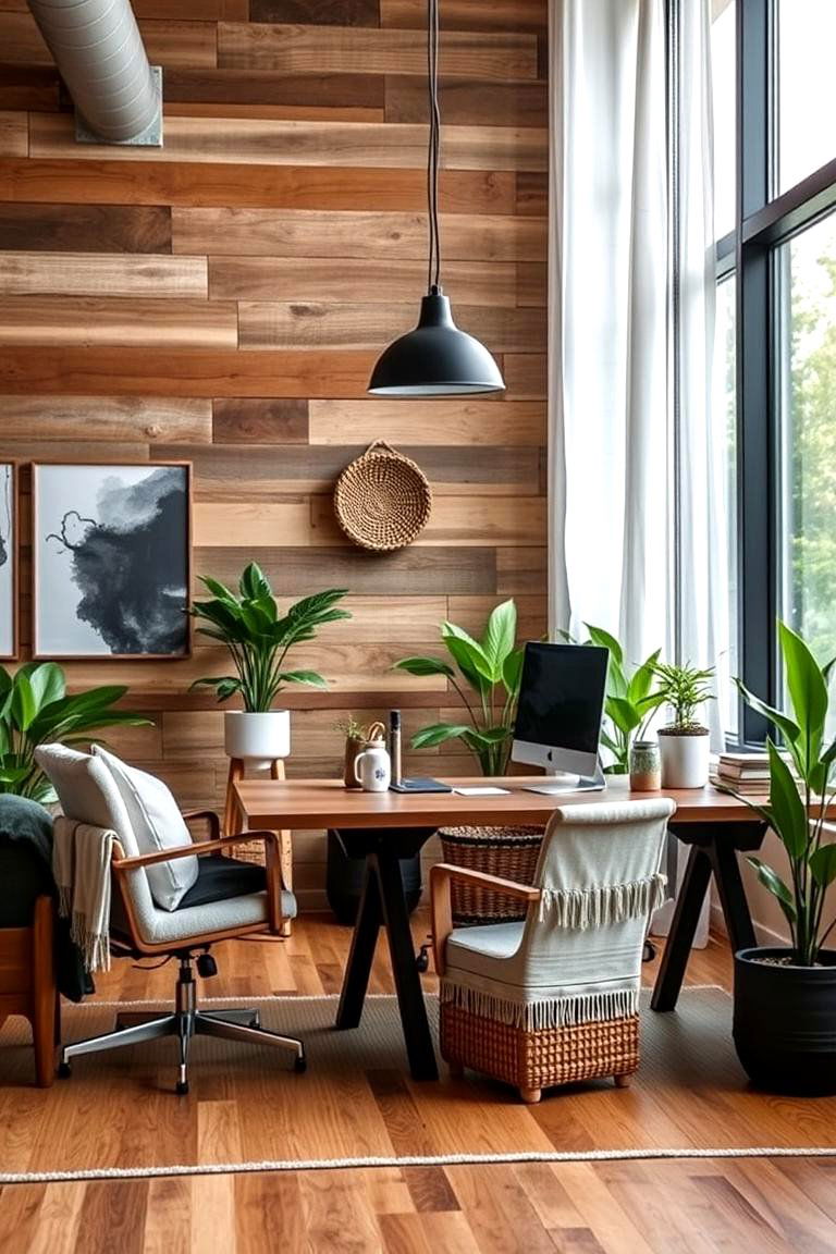 Sustainable Materials - 24 Bohemian Home Office Ideas
