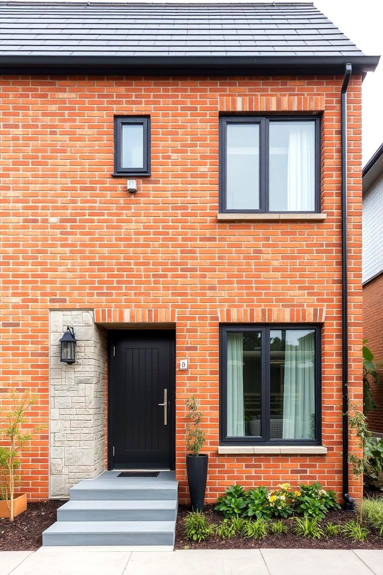 Sustainable Modern Minimalism - 24 Brick Houses With Stone Accents