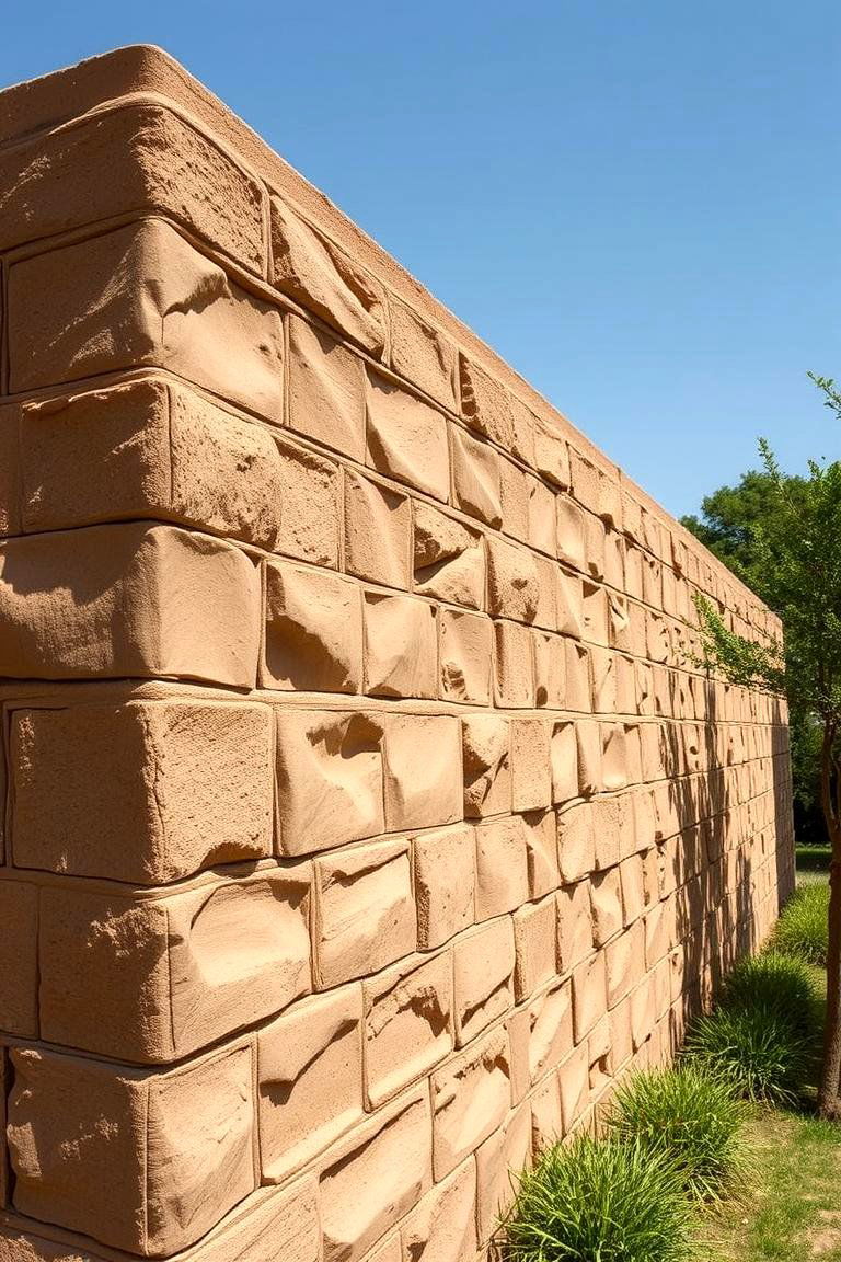 Sustainable Rammed Earth Wall - 24 Inexpensive Retaining Wall Ideas