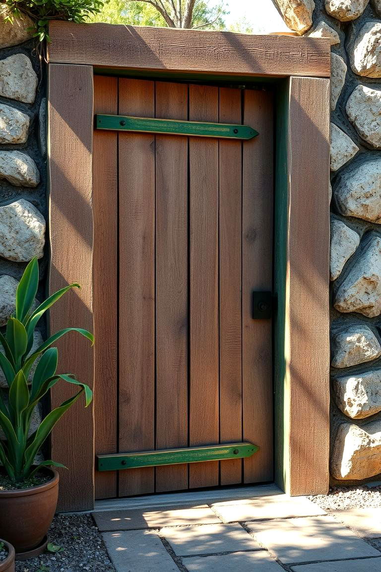 Sustainable Reclaimed Wood Door - 24 Green Front Door Ideas