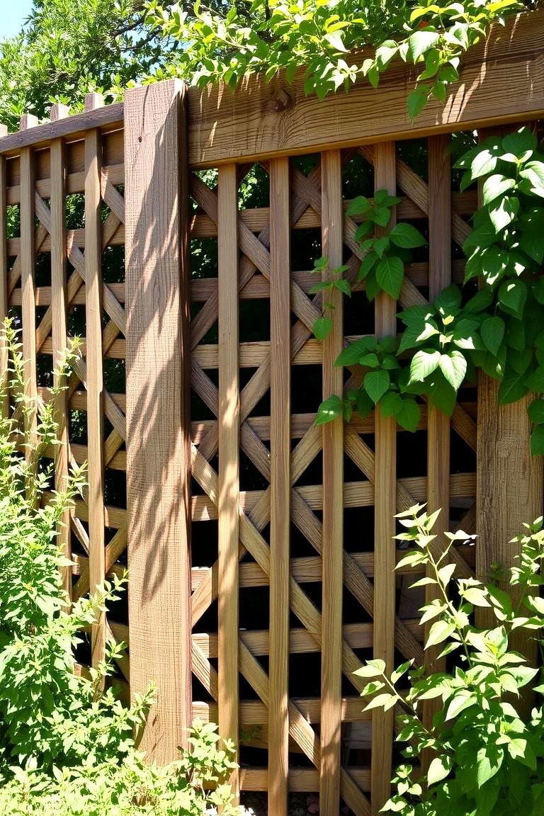 Sustainable Reclaimed Wood Lattice - 24 Lattice Fence Ideas