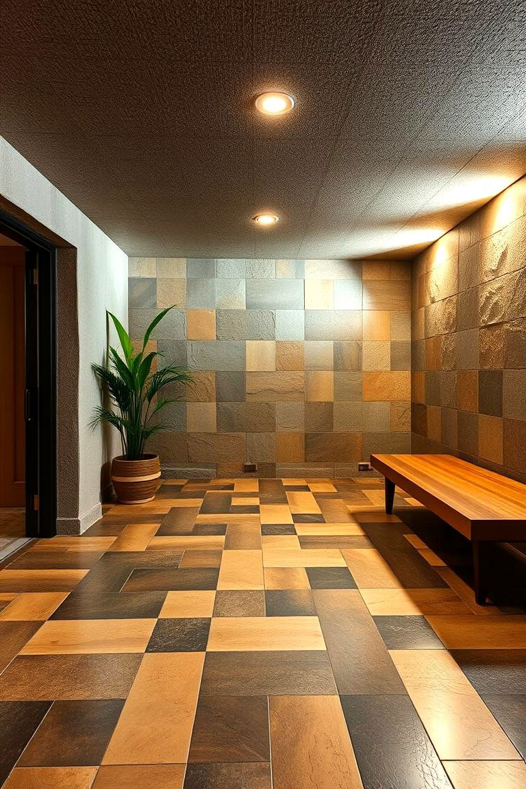 Sustainable Recycled Flooring - 24 Basement Floor Ideas