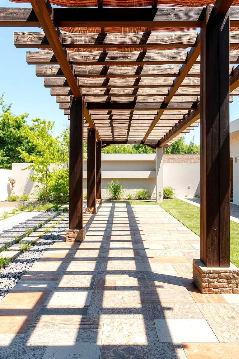 Sustainable Recycled Materials - 24 Pergola Flooring Ideas
