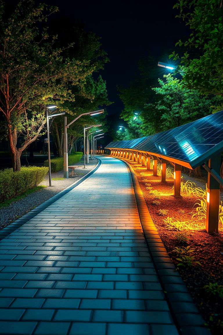 Sustainable Solar Powered Path - 24 Pool Walkway Ideas
