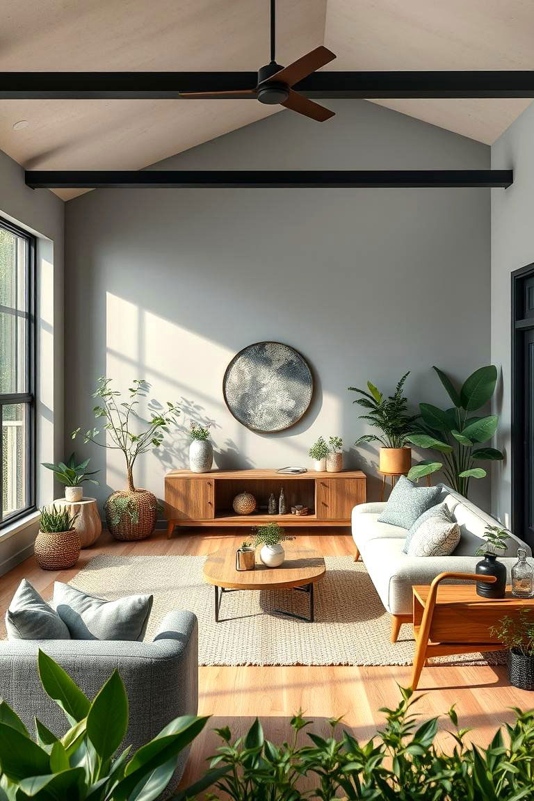 Sustainable and Eco Friendly Design - 24 Living Room With Grey Walls and Black Trim