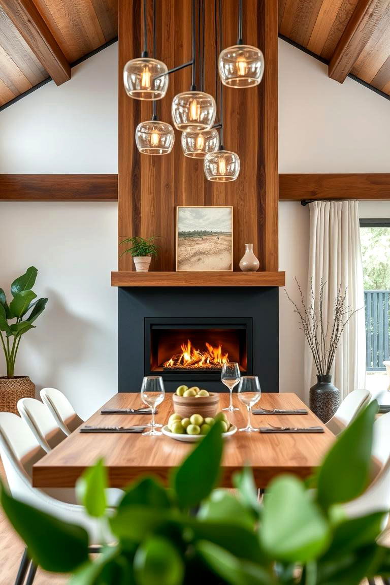 Sustainable and Energy Efficient Dining Room - 24 Dining Room With Fireplace